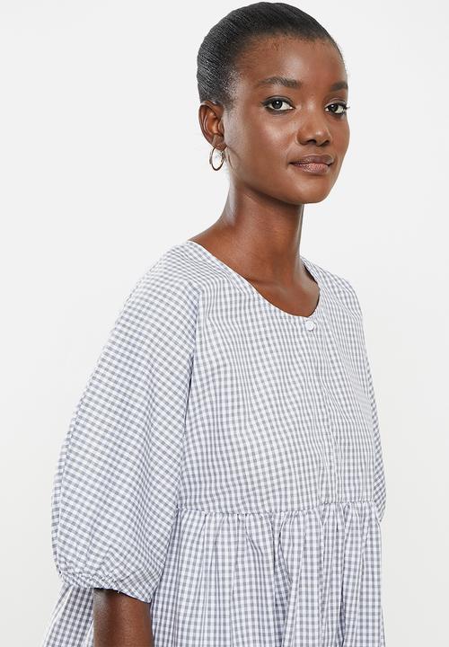 AMANDA LAIRD CHERRY - Twins dress - grey & white