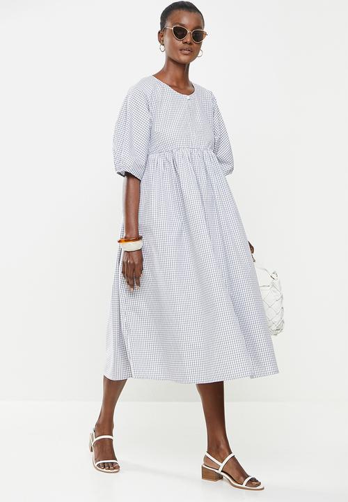 AMANDA LAIRD CHERRY - Twins dress - grey & white
