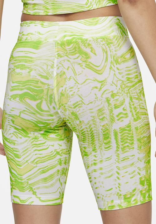 Nike - Nsw essntl short aop prnt - white & lemon twist