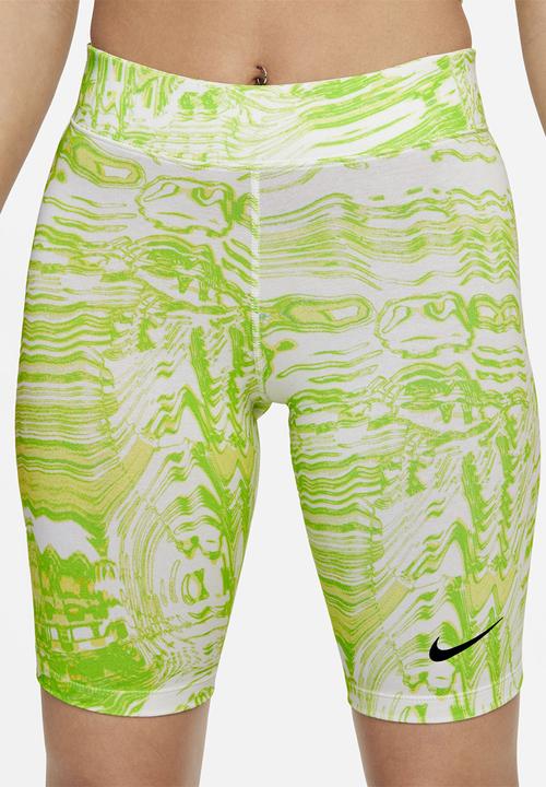 Nike - Nsw essntl short aop prnt - white & lemon twist