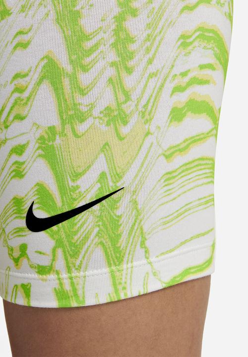 Nike - Nsw essntl short aop prnt - white & lemon twist
