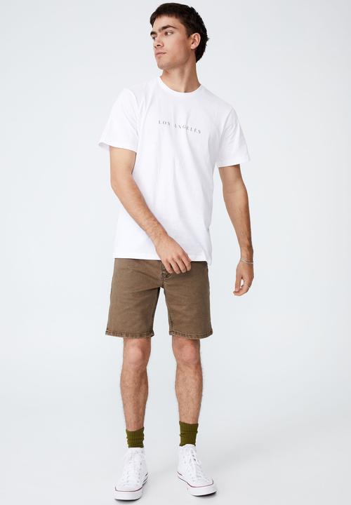 Cotton On - Tbar text t-shirt - white