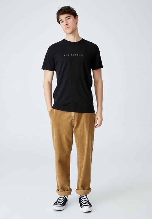 Cotton On - Tbar text t-shirt - black