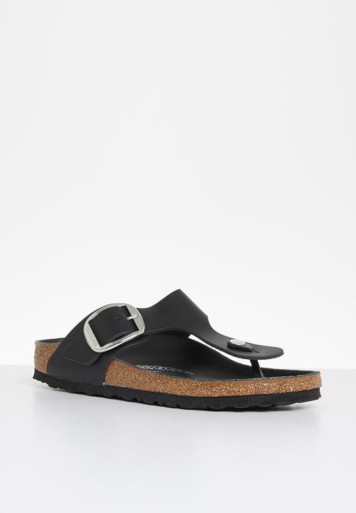 Birkenstock - Gizeh big buckle smooth leather narrow - black