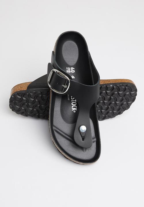 Birkenstock - Gizeh big buckle smooth leather narrow - black