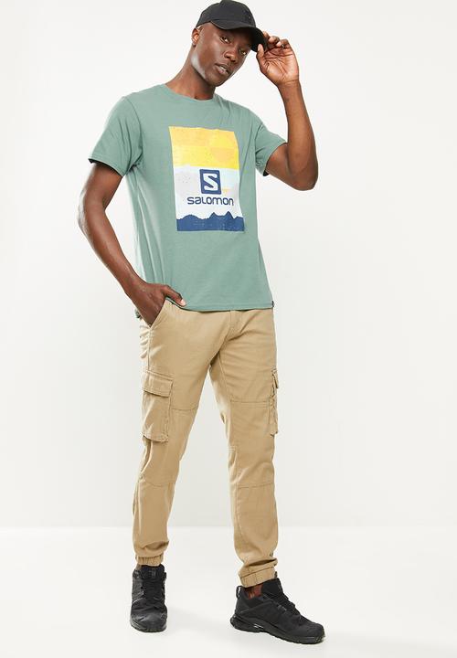 Salomon - Holiday short sleeve tee m - green