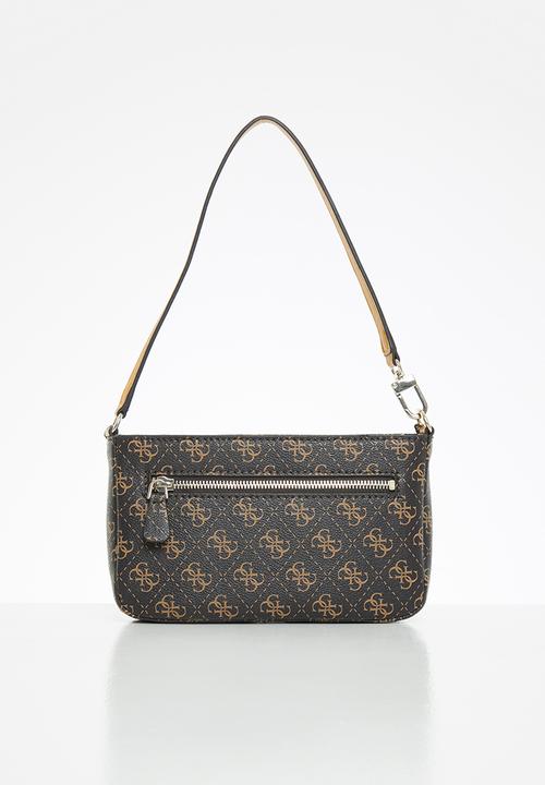 GUESS - Vikky top zip shoulder bag - brown