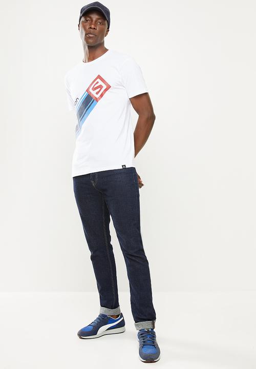 Salomon - Lightning short sleeve tee m - white