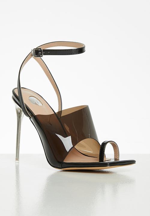 Footwork - Brianne toe post stiletto heel - black