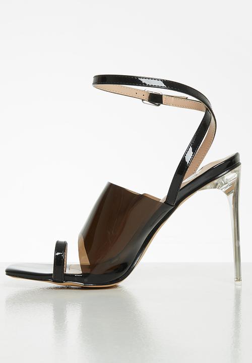 Footwork - Brianne toe post stiletto heel - black