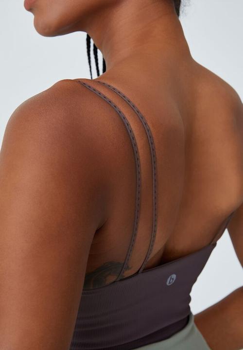 Cotton On - Rib strappy vestlette - brownie