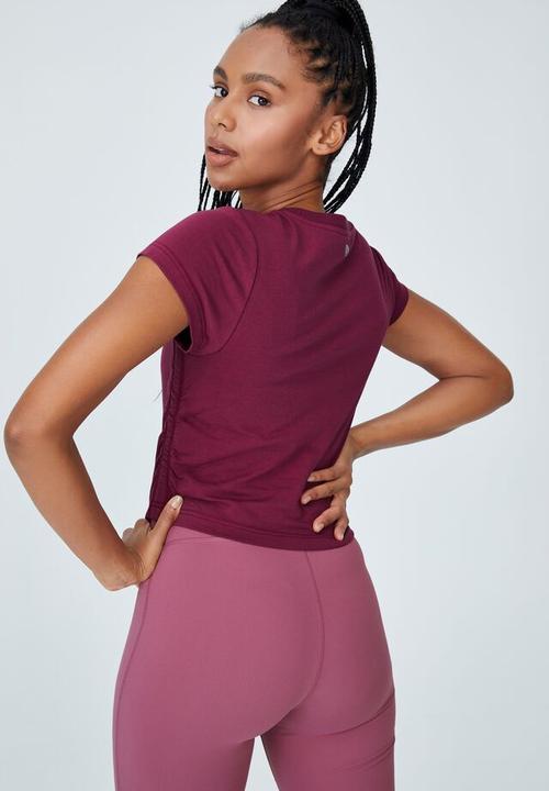 Cotton On - Side gathered T-shirt - pinot rose