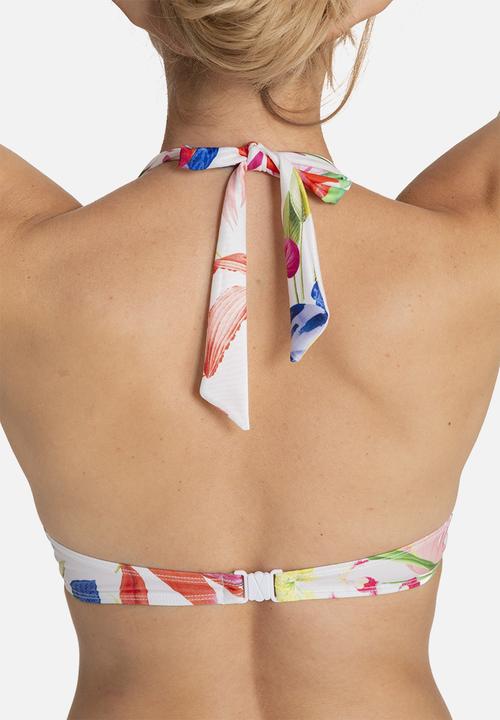DORINA - Palma bikini top - white