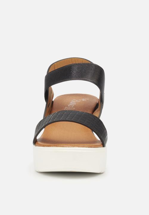 Butterfly Feet - Cascada wedge - black