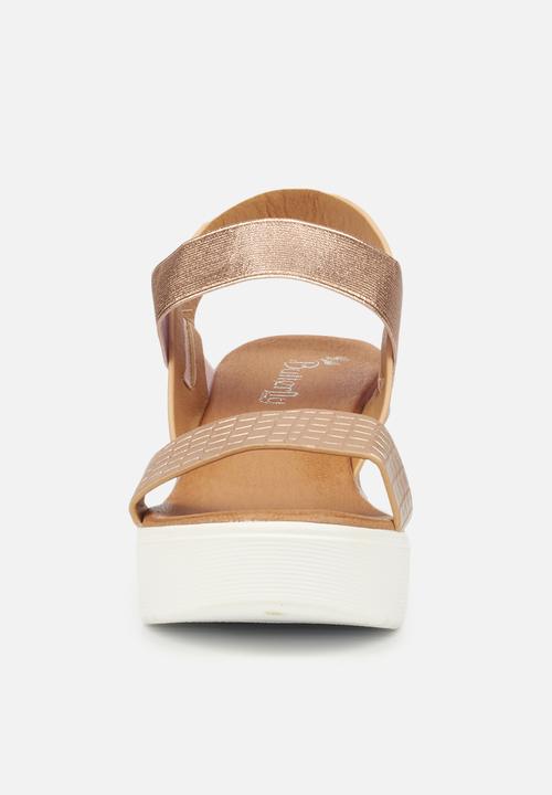 Butterfly Feet - Cascada wedge - rose gold