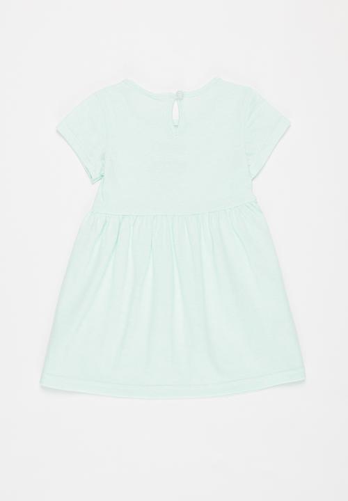 Pop Candy - Baby 2 pack dress - mint & grey 