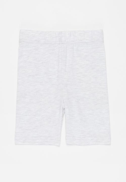 Pop Candy - Girls 2 pack cycling shorts - light blue & grey 
