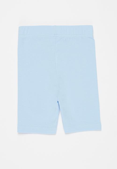 Pop Candy - Girls 2 pack cycling shorts - light blue & grey 