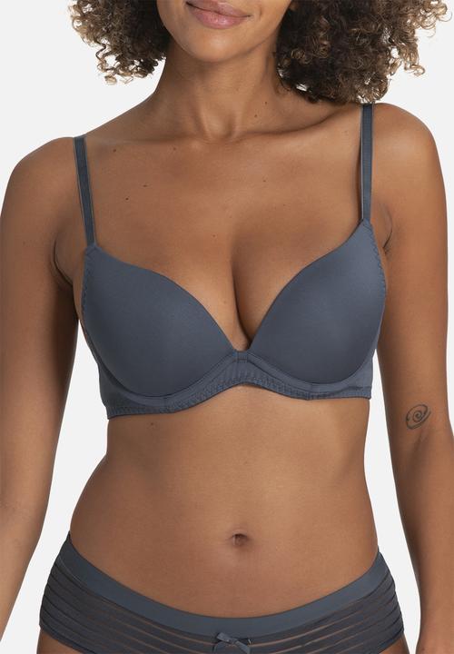 DORINA - Sonia 2 pack push up plunge - pink & grey