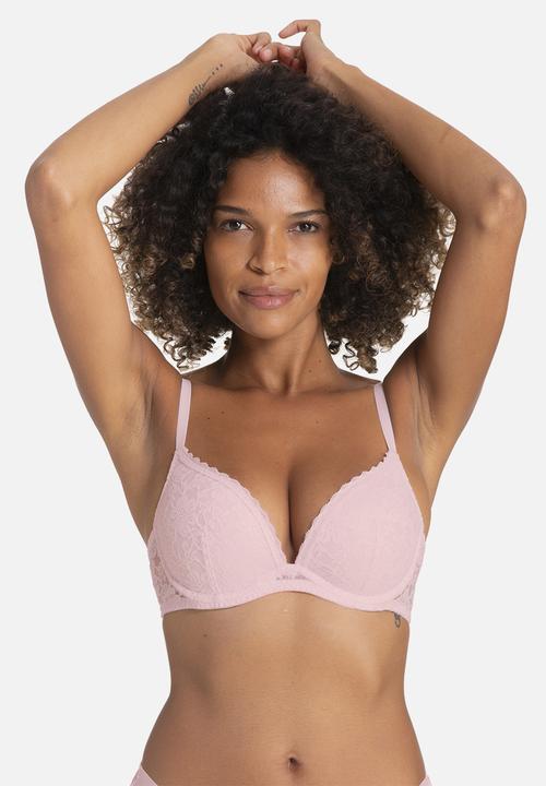 DORINA - Sonia 2 pack push up plunge - pink & grey