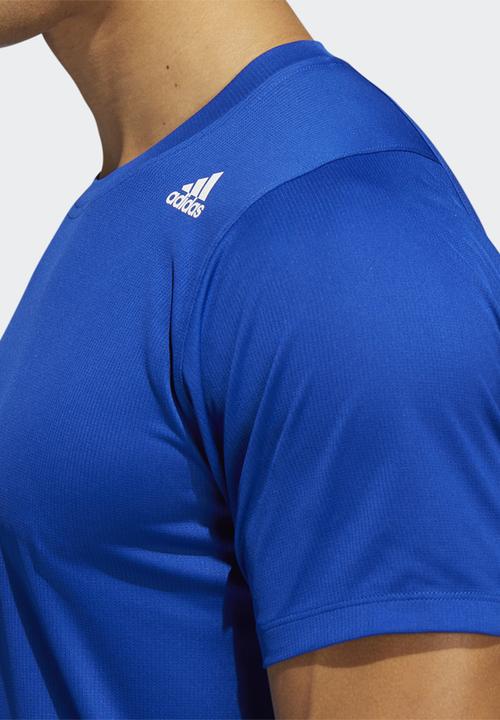 adidas Performance - Freelift sport fitted 3-stripes tee - royal blue