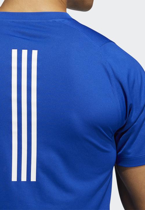 adidas Performance - Freelift sport fitted 3-stripes tee - royal blue