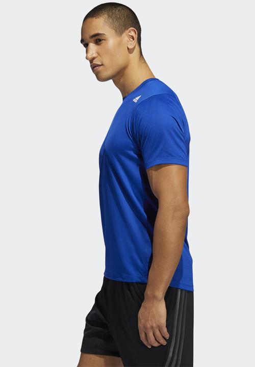 adidas Performance - Freelift sport fitted 3-stripes tee - royal blue