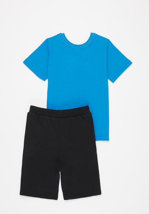 Pop Candy - Tee & shorts set - turquoise & black