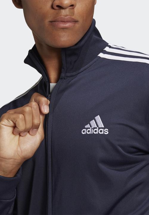 adidas Performance - PRIMEGREEN ESSENTIALS 3-STRIPES TRACK SUIT- legend ink & white