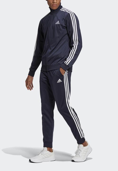 adidas Performance - PRIMEGREEN ESSENTIALS 3-STRIPES TRACK SUIT- legend ink & white