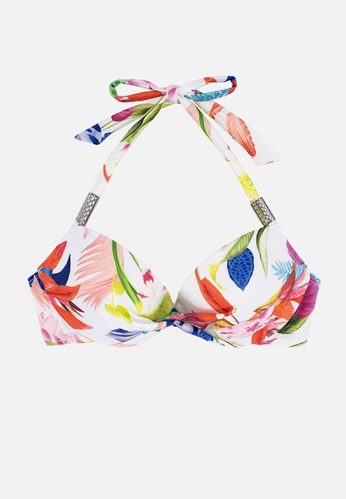 DORINA - Palma bikini top - white