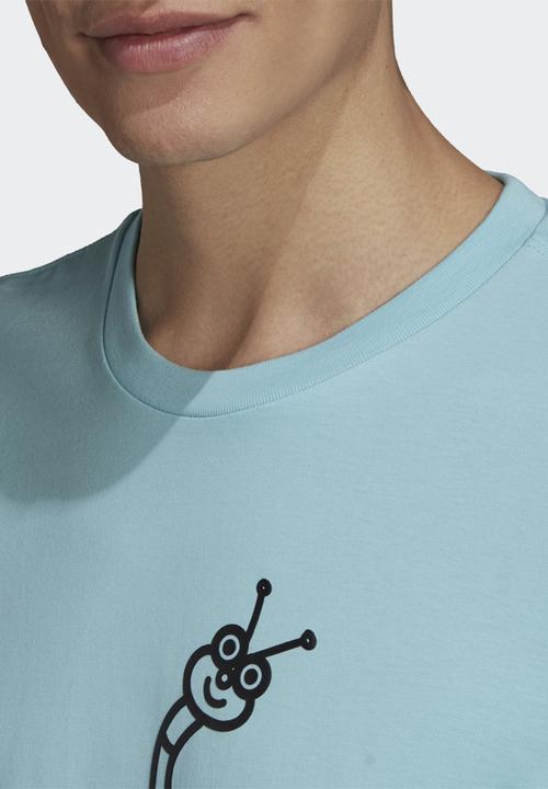adidas Originals - Worn shoe print tee - hazy sky