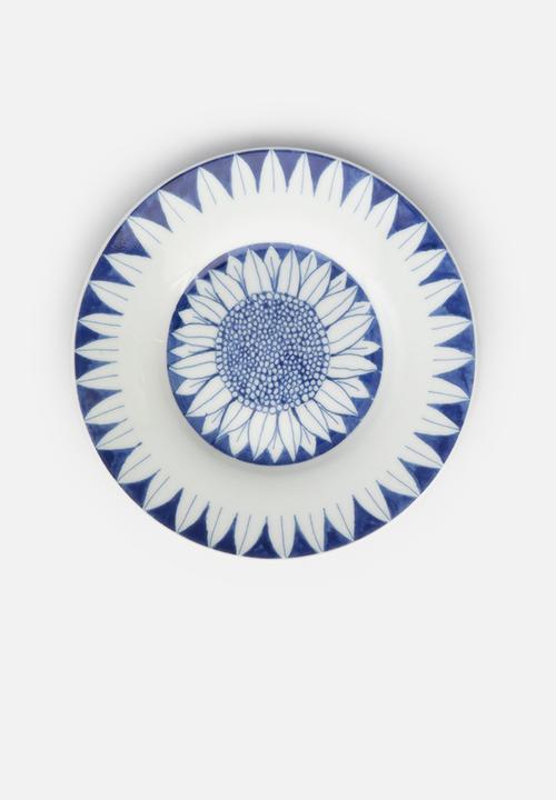 SARIE - Bee & flower gift set - blue & white 