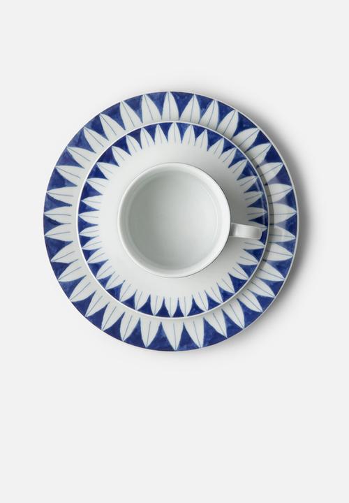 SARIE - Bee & flower gift set - blue & white 