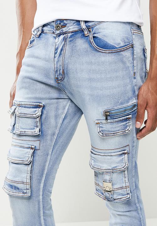Cutty - Hudson skinny cargo jeans - blue