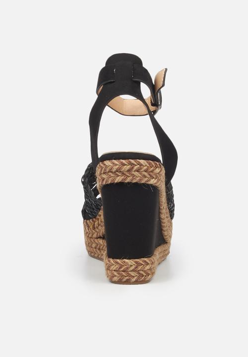 Miss Black - Raffia1 espadrille wedge - black