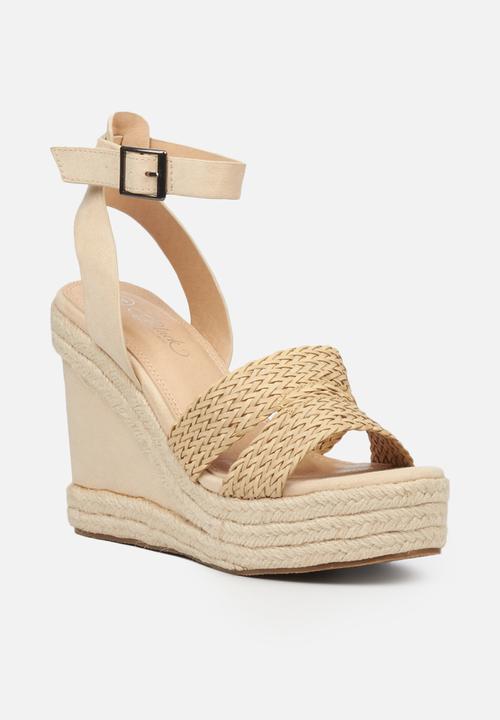 Miss Black - Raffia1 espadrille wedge - neutral