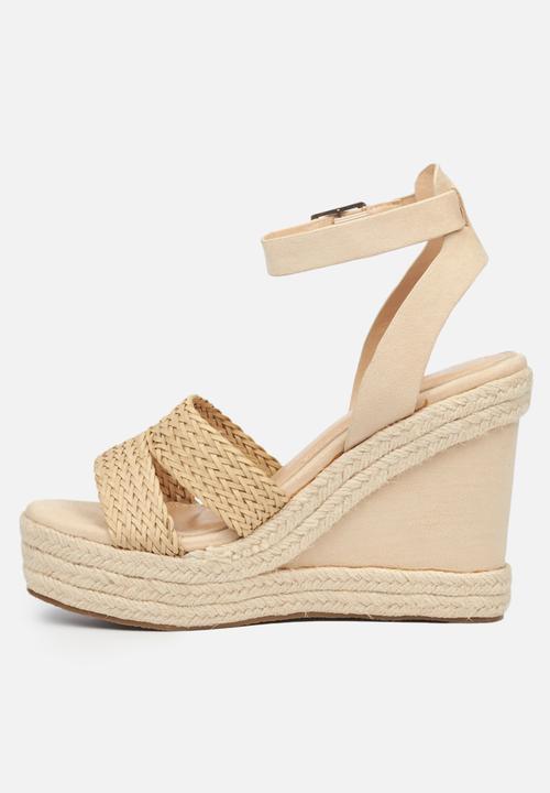 Miss Black - Raffia1 espadrille wedge - neutral
