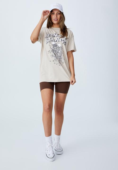 Cotton On - The relaxed boyfriend graphic tee - stone