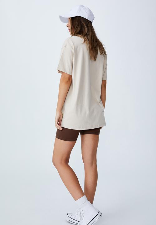 Cotton On - The relaxed boyfriend graphic tee - stone
