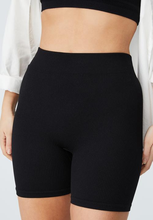 Cotton On - Seamless bike short - black
