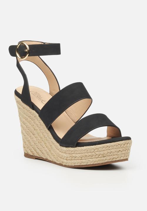 Miss Black - Threat1 espadrille wedge - black