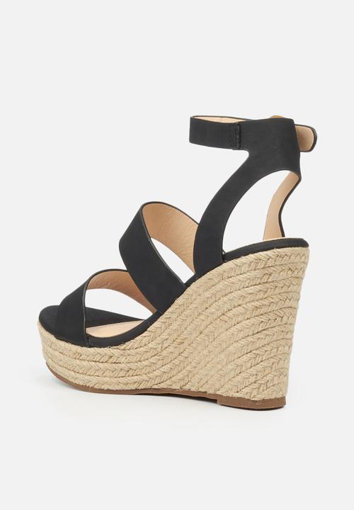Miss Black - Threat1 espadrille wedge - black