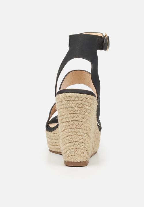 Miss Black - Threat1 espadrille wedge - black