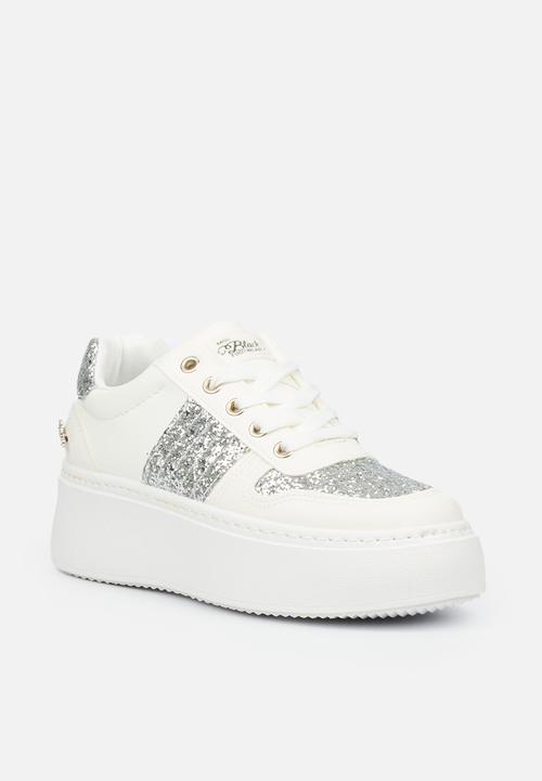 Miss Black - Trio1 flatform sneaker - white