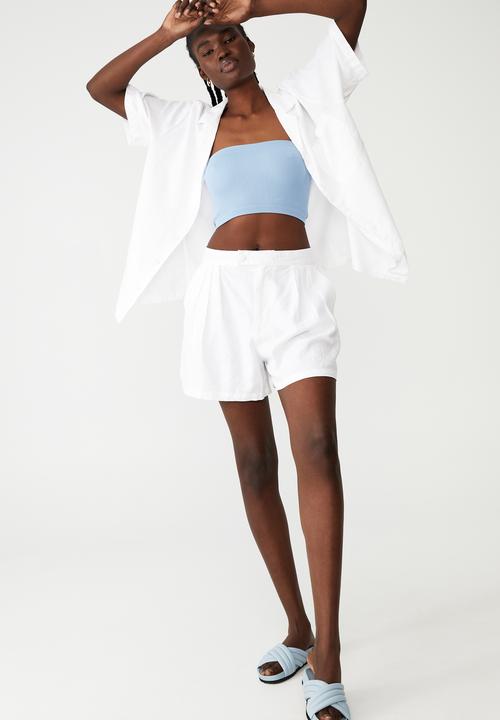 Cotton On - Sunset pleat shorts - white