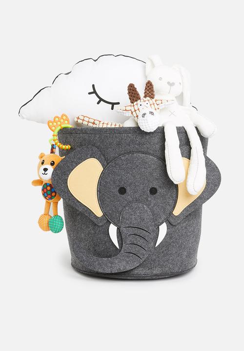 Sixth Floor - Felt storage basket - elephant