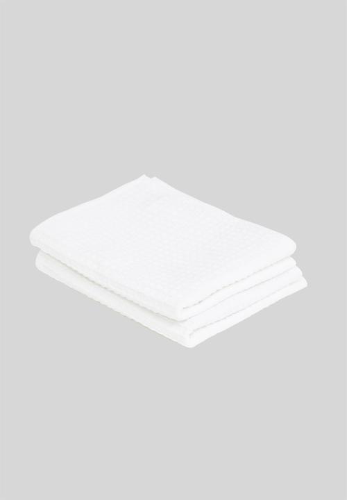Linen House - Waffle Tea towel set- agapanthus & arum lily