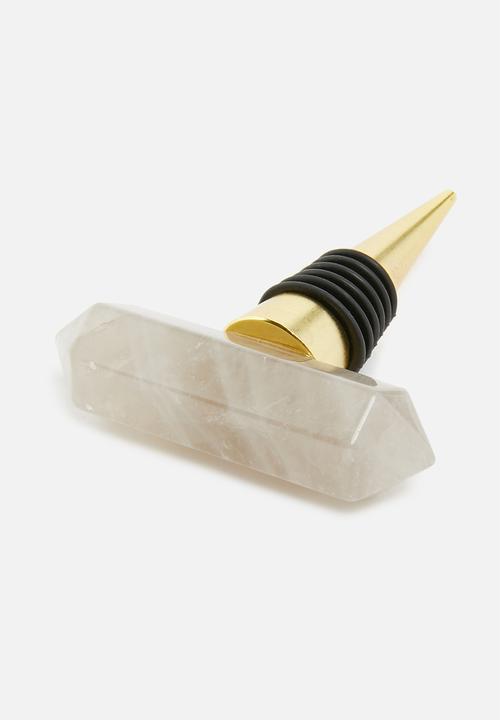 Four One Wine - Anza stylish gemstone wine stopper- smoky quartz