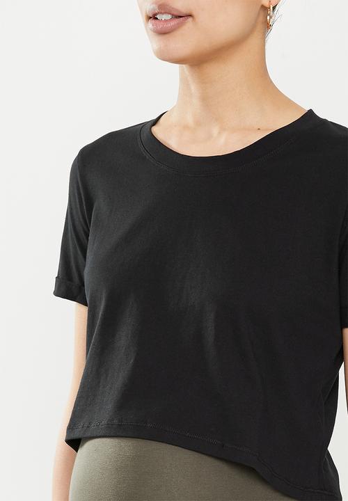 Cotton On - Maternity high low short sleeve top - black